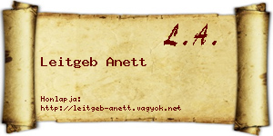 Leitgeb Anett névjegykártya